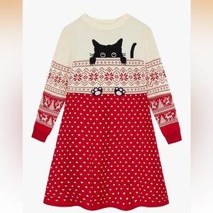 Funnycokid knitted Sweater Cat Dress